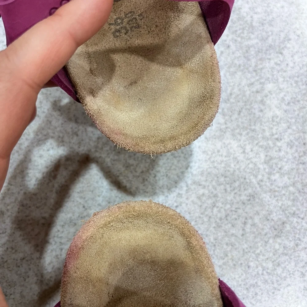 Birkenstock Soley Papillio Sandals Womens 6 or 230 Purple/Pink Wedge Ankle Strap - Picture 8 of 16